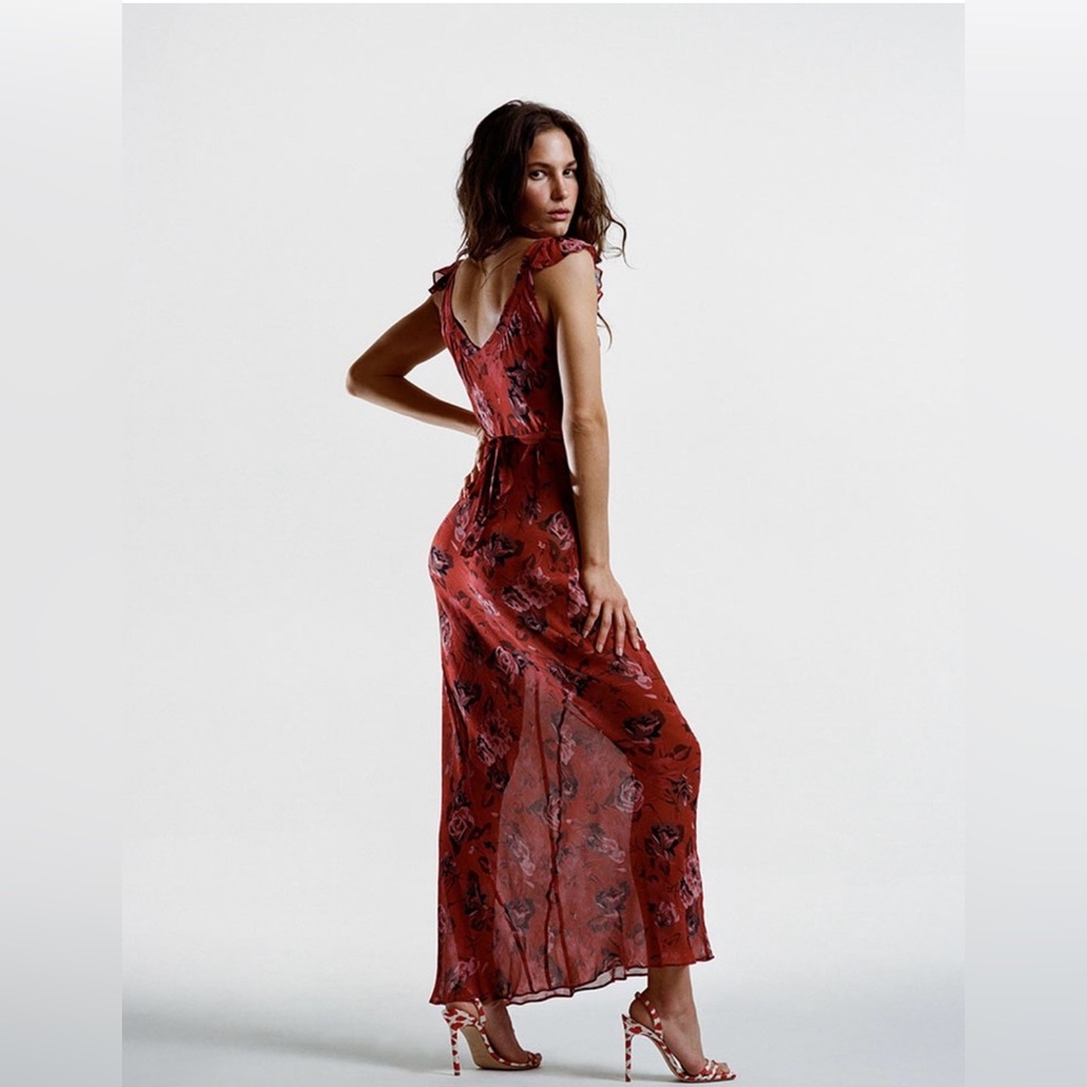 Realisation Par The Lila in Rosa Red Floral Maxi Dress